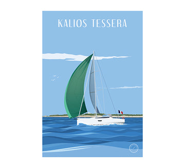 affiche personnalisable  passion voilier
